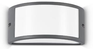 IDEAL LUX Ideal Lux vanjska zidna svjetiljka Rex 1, antracit, IP44, E27, prigušiva, Sivo, Aluminij, Zidna utičnica iznad/dolje