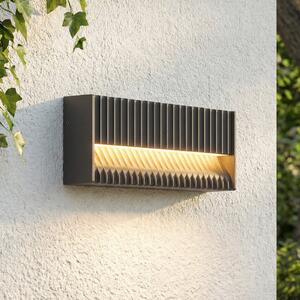 Lucande LED vanjska zidna svjetiljka Tavion, 25 cm, antracit, IP65, Crno, Aluminij