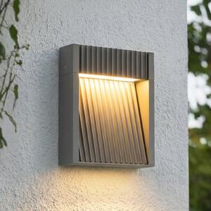 Lucande LED vanjska zidna svjetiljka Tavion, 16 cm, antracit, IP65, Crno, Aluminij