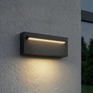 Lucande Joril vanjska zidna LED svjetiljka, 25 cm, crna, IP65, Crno, Aluminij