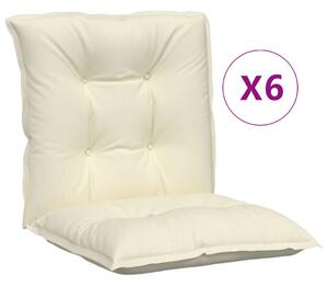 VidaXL Jastuci za vrtne stolice 6 kom krem 100 x 50 x 7 cm od tkanine