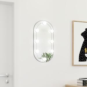 VidaXL Ogledalo s LED svjetlima 60 x 30 cm stakleno ovalno