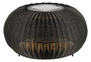 Slv LED solarna vrtna svjetiljka ADEGAN, crna, 4.35W, 2200K, IP65
