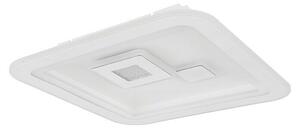 Globo LED stropna svjetiljka Valeria (40 W, D x Š x V: 46,6 x 46,6 x 7,4 cm, Bijela, Topla bijela, Kvadratna)