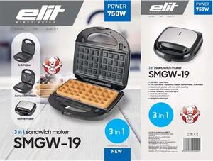 ELIT 3in1 Preklopni toster za wafle SMGW-19 11777