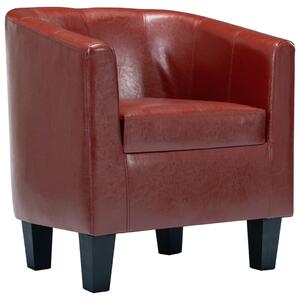 VidaXL Fotelja od umjetne kože crvena boja vina