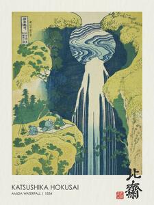 Reprodukcija Amida Waterfall (1830), Katsushika Hokusai