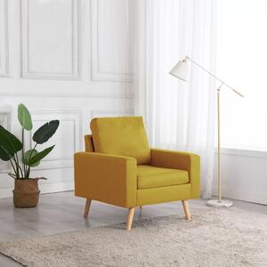 VidaXL Fotelja od tkanine žuta