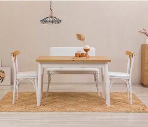 Woody Fashion Set stolova i stolica (4 komada), Bijela boja, OLV-AC-TK2