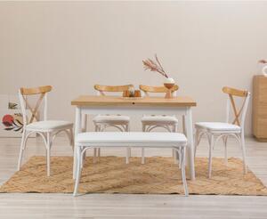 Woody Fashion Set stolova i stolica (6 komada), Bijela boja, OLV-AC-TK4