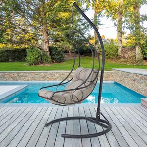 Floriane Garden Vrtna stolica za ljuljanje, antracit siva boja, Çalı Askılı Bahçe Salıncağı - Grey