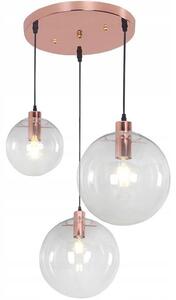 Staklena stropna svjetiljka LASSI 20+25+30 cm