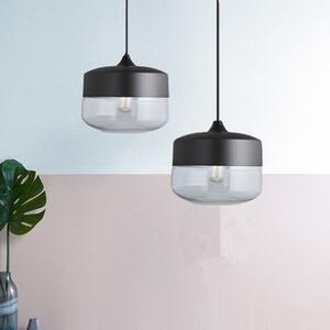 Staklena stropna svjetiljka Zenit D Black