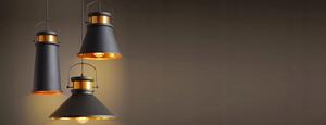 Stropna svjetiljka ASTI C Crna / Zlatna