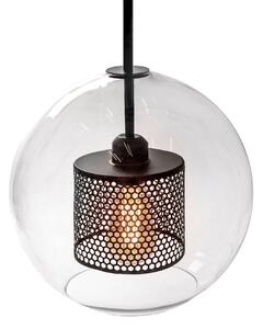 Staklena viseća svjetiljka crna Loft APP558-1CP 25cm