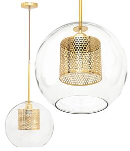 Staklena viseća svjetiljka zlatna Loft APP554-1CP 20cm