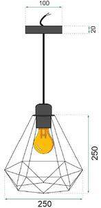 Geometrijska stropna viseća svjetiljka Loft APP678-1CP