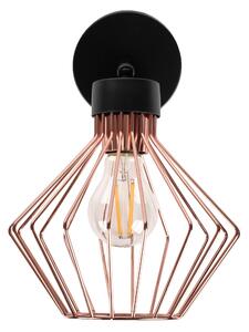 Zidna svjetiljka metalna Loft rozo crna APP534-1W
