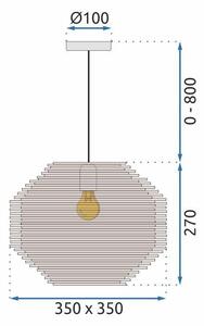 Viseća stropna svjetiljka Natural App883-1CP