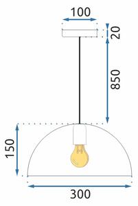 Viseća lampa APP911-1CP Marmur