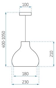 Prirodna app984-1cp mala viseća stropna svjetiljka