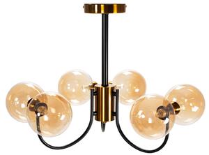 Viseća staklena stropna svjetiljka APP1120-6CP Gold