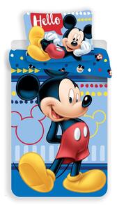Pamučna dječja posteljina za krevet za jednu osobu 140x200 cm Mickey "Hello" – Jerry Fabrics