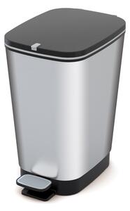 Plastična kanta za smeće s pedalom u srebrnoj boji 25 l Chic Bin – KIS