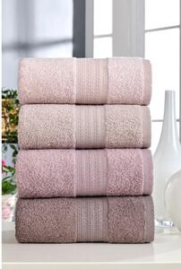 Ružičasti pamučni ručnici u setu 4 kom 50x90 cm – Mila Home