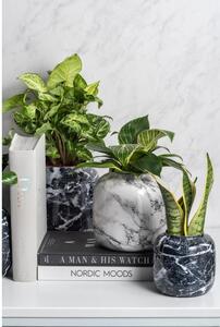 Crno-bijela željezna vaza PT LIVING Marble, visina 12,5 cm