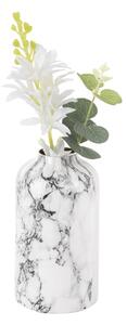 Bijelo-crna željezna vaza PT LIVING Marble, visina 15 cm