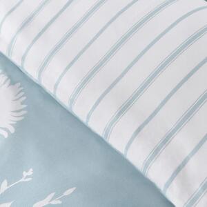 Bijela/plava posteljina za bračni krevet 200x200 cm Meadowsweet Floral – Catherine Lansfield