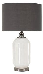 Siva stolna lampa s tekstilnim sjenilom (visina 65 cm) Brighty – Mauro Ferretti