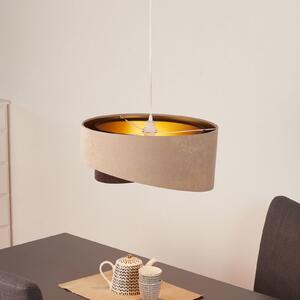 Maco Design Viseće svjetlo Arianna u slojevitom izgledu, 2 boje, prigušiva, Bež, Dnevni boravak/blagovaonica, Tkanina / tekstil