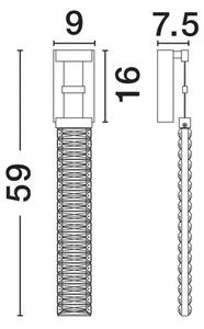 LAZURA ZIDNA LED SVJETILJKA ZLATNA 9W IP20 3000K TRIAK PRIGUŠLJIVA NL9124109
