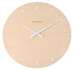 ATMOWOOD sat s indeksnim brojčanikom breza 50 cm - bijele kazaljke