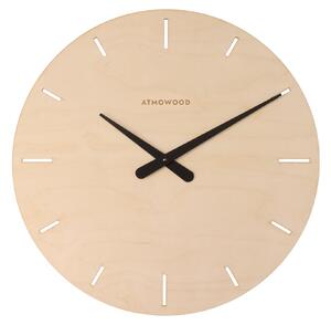 ATMOWOOD sat s indeksnim brojčanikom breza 50 cm - crne kazaljke