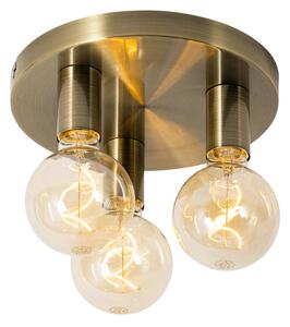 Moderna stropna lampa brončana okrugla - Facil