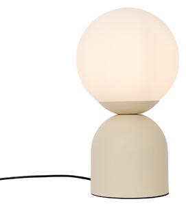 Hotelska šik stolna lampa bež s opalnim staklom - Pallon Trend