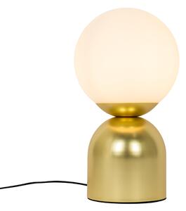 Hotelska šik stolna lampa zlatna s opalnim staklom - Pallon Trend