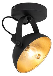 Industrijska stropna svjetiljka crna sa zlatom 15 cm podesiva - Magnax