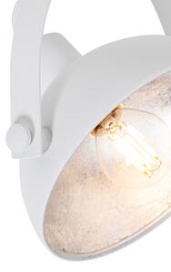 Industrijska stropna svjetiljka bijela sa srebrnom 2 svjetla podesiva - Magnax