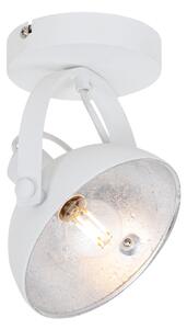 Industrijska stropna svjetiljka bijela sa srebrom 15 cm podesiva - Magnax