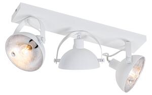 Industrijska stropna svjetiljka bijela sa srebrnom 3 svjetla podesiva - Magnax