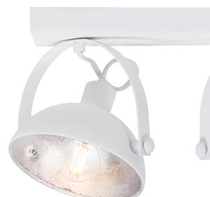 Industrijska stropna svjetiljka bijela sa srebrnom 3 svjetla podesiva - Magnax