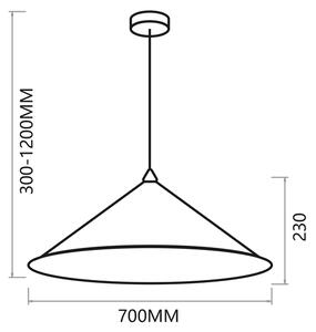Fuji viseća lampa Ø70cm 1xE27
