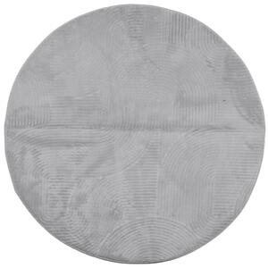 VidaXL Tepih IZA kratka vlakna skandinavski izgled sivi Ø 160 cm