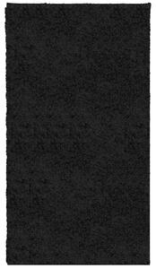VidaXL Čupavi moderni tepih s visokim vlaknima crni 60x110 cm