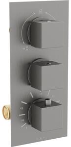 Mexen Cube termostatska kada-tuš miješalica s 3 izlaza, grafit - 77503-66