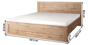 Zondo Bračni krevet 180 cm Mateo 180 (hrast wotan). 1065319
